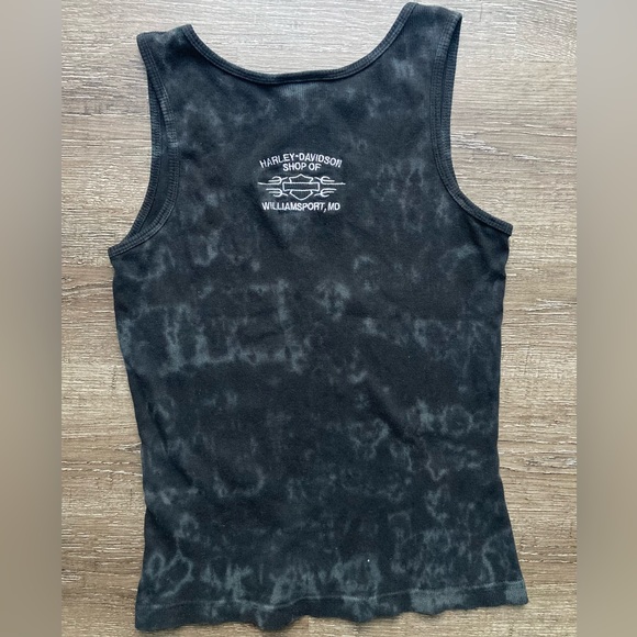 Harley Davidson Black Tie Dye Tank Top Size Medium - Picture 4 of 5